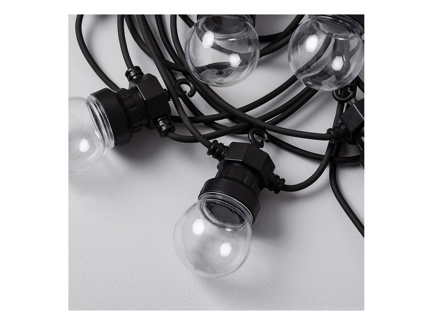 Guirnalda Solar Exterior LED de Bombillas Kepler 7m Transparente