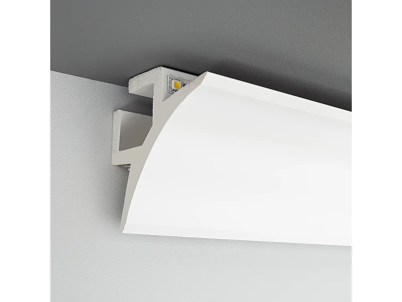 Modanatura per 2 Strisce LED 2m Arco Bianco