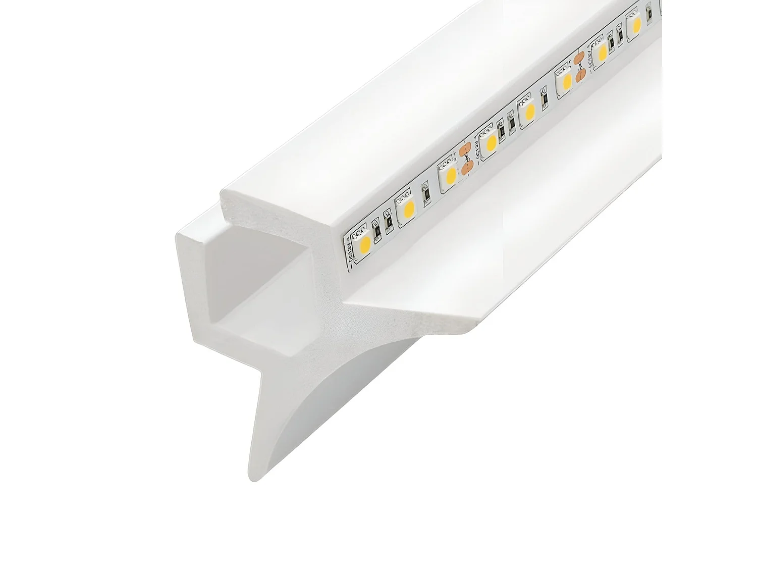 Moulure Arc 2m pour 2 Rubans LED  Blanc