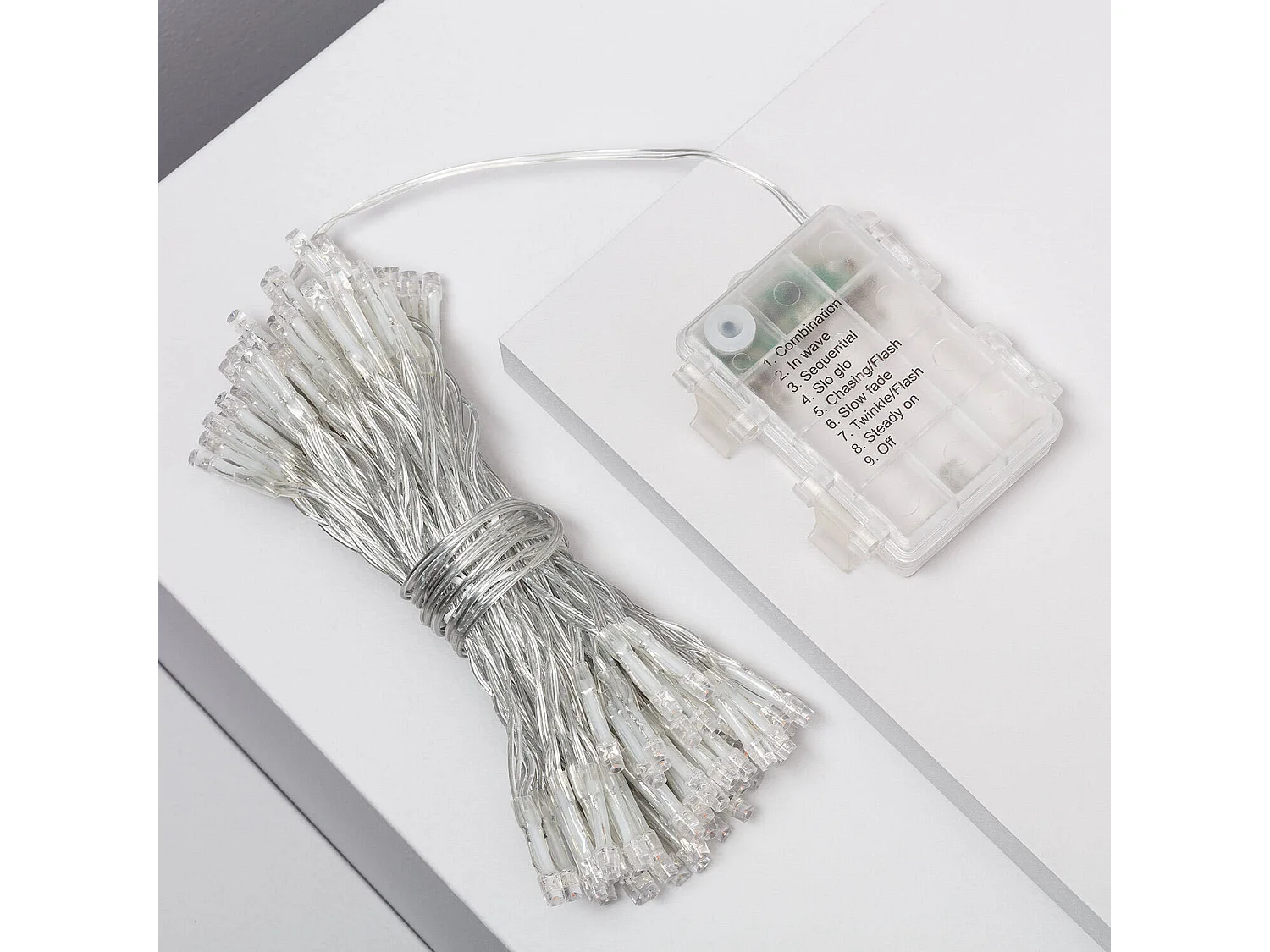 Rideau de Guirlande LED Extérieur avec Piles 1m Centauro  Multicolore