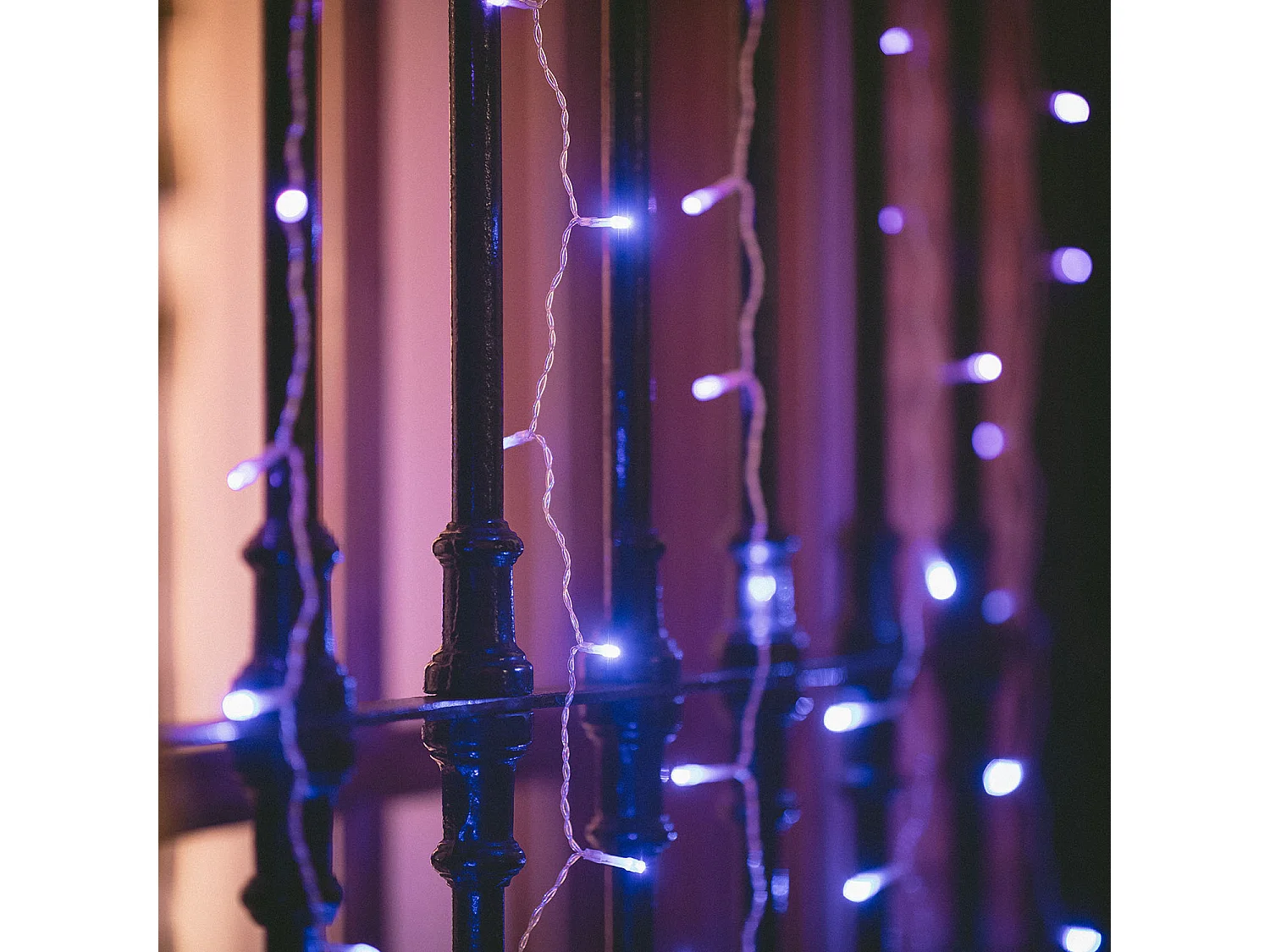 Rideau de Guirlande LED Extérieur avec Piles 1m Centauro  Multicolore