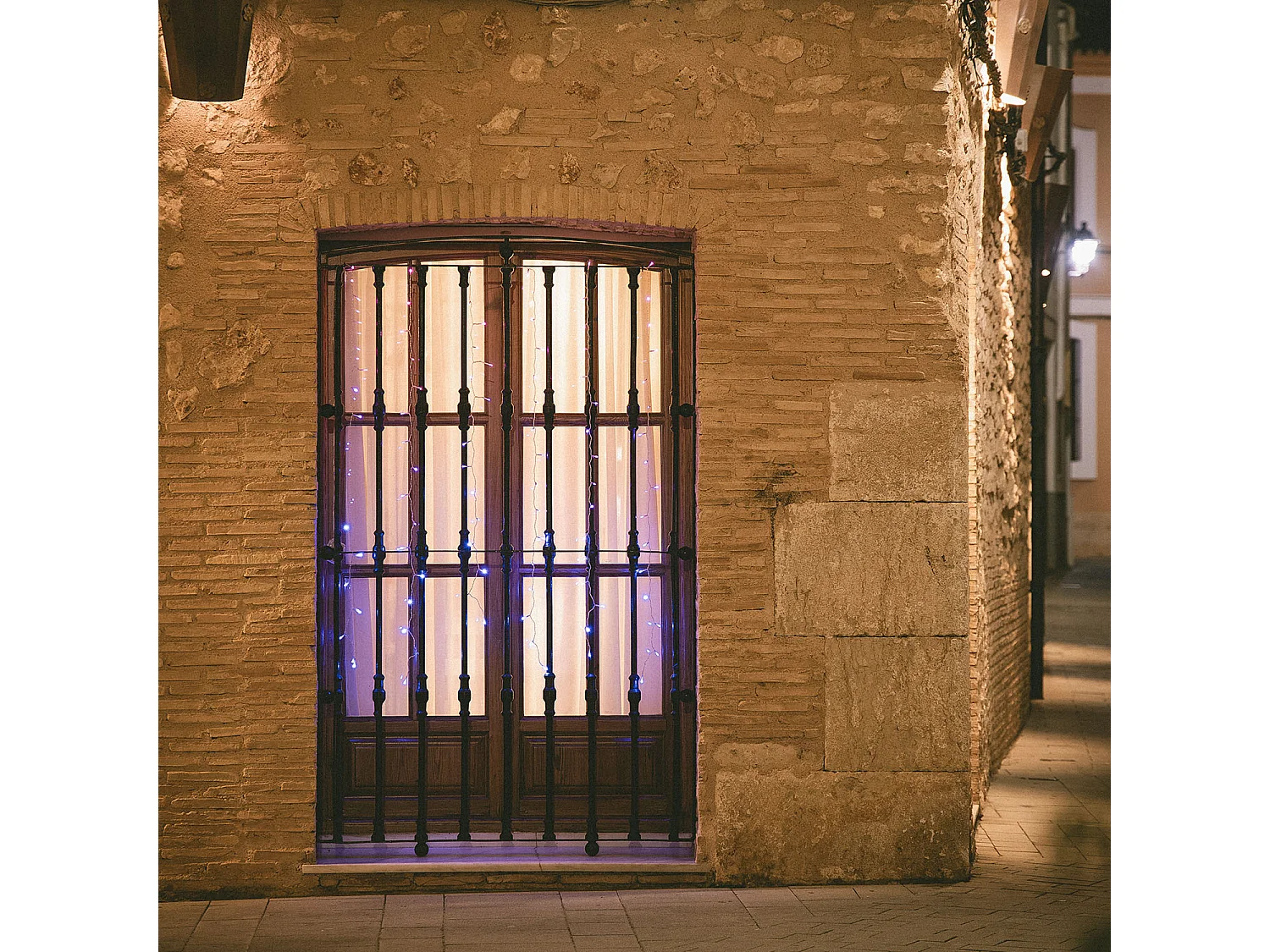 Cortina de Guirnalda Exterior LED con Batería 1m Centauro Multicolor