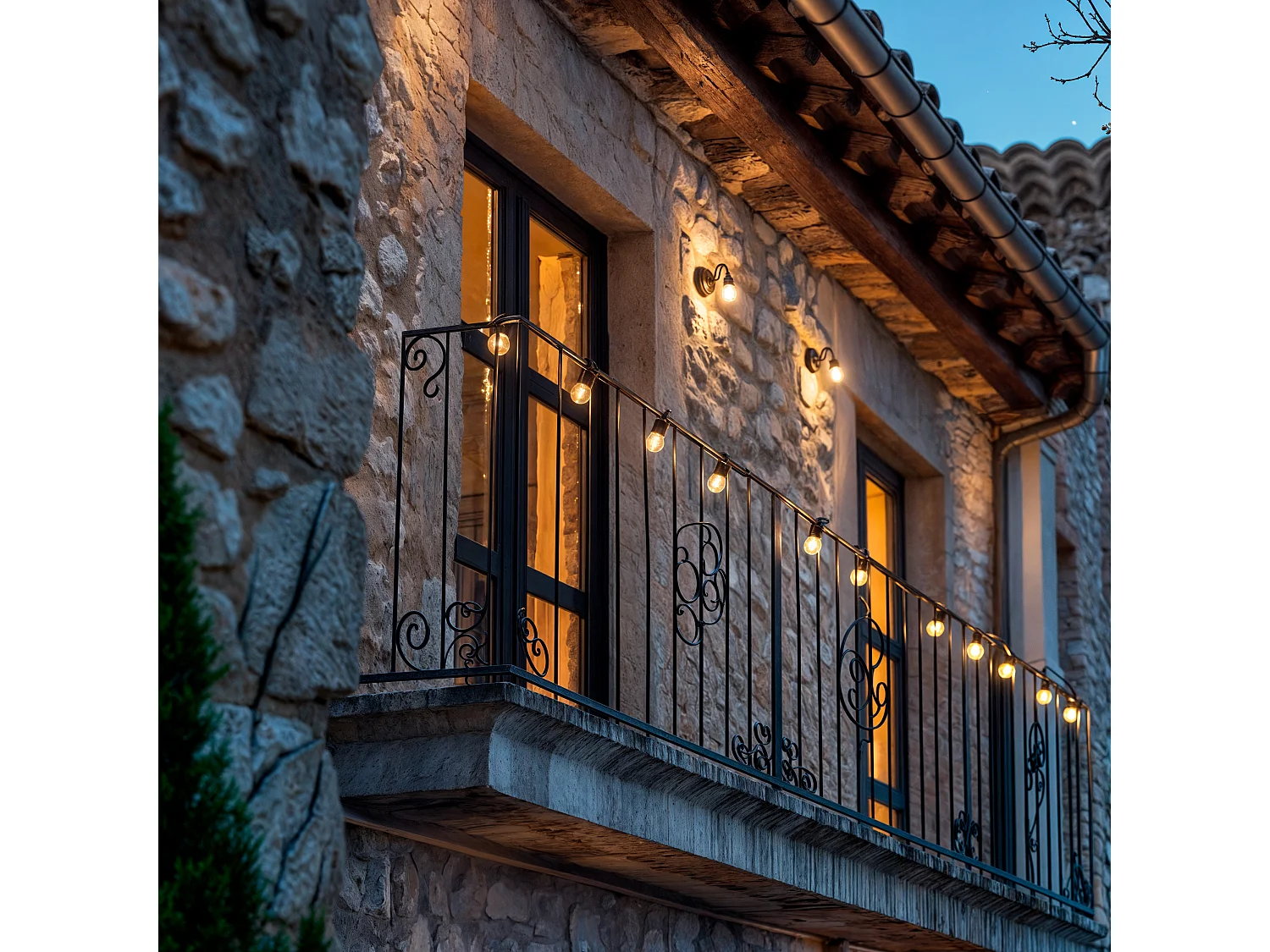 Guirnalda de Bombillas LED Solar Exterior Kuiper 7m Blanco