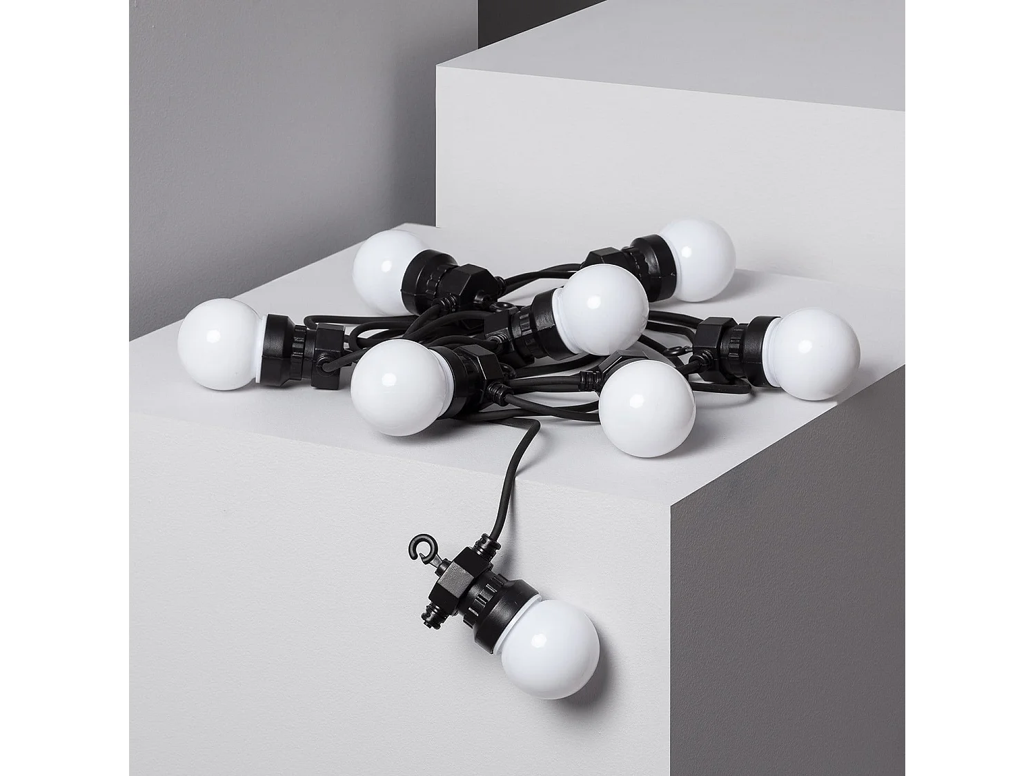 Guirnalda de Bombillas LED Solar Exterior Kuiper 7m Blanco