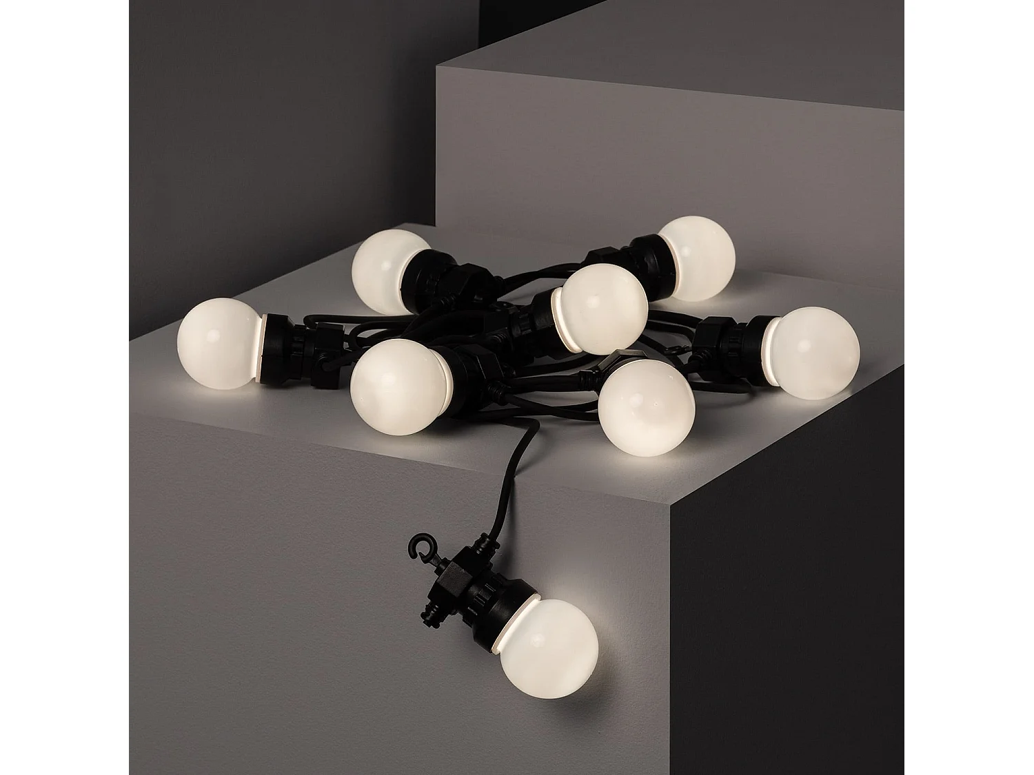 Guirnalda de Bombillas LED Solar Exterior Kuiper 7m Blanco
