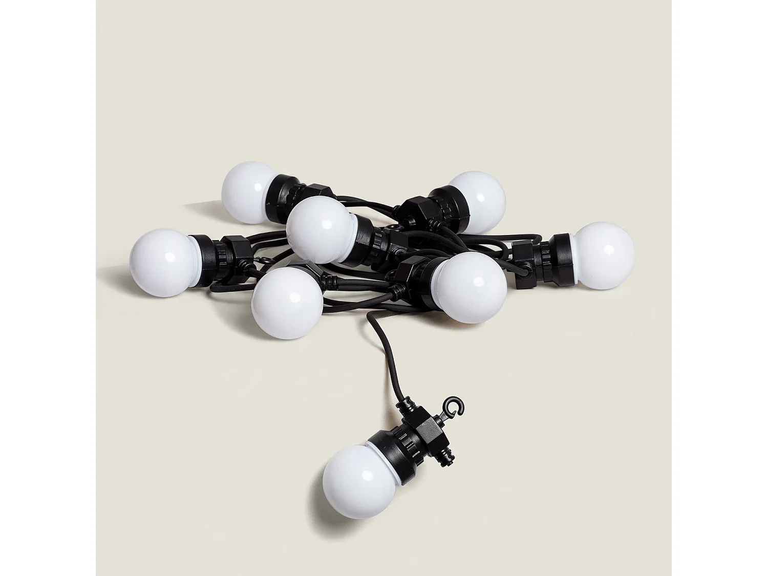 Guirnalda de Bombillas LED Solar Exterior Kuiper 7m Blanco
