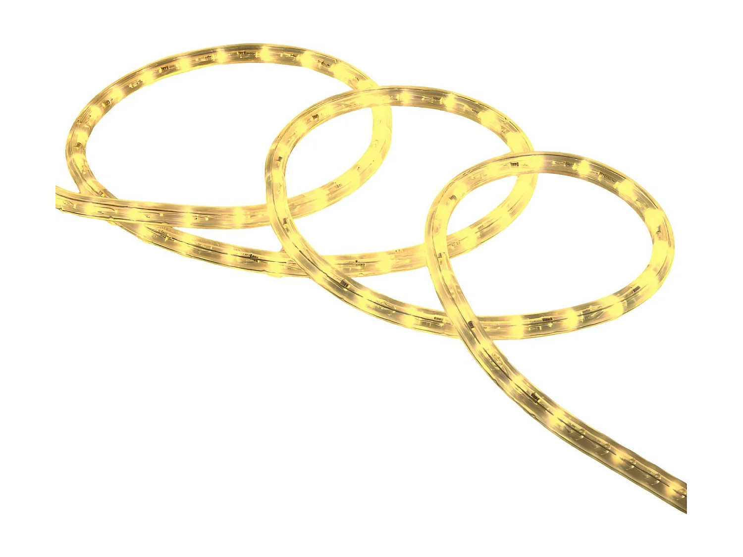 Tubo Flessibile LED Circolare 220V AC 36 LED/m Bianco Caldo IP65 su Misura Taglio ogni 100cm 13 m