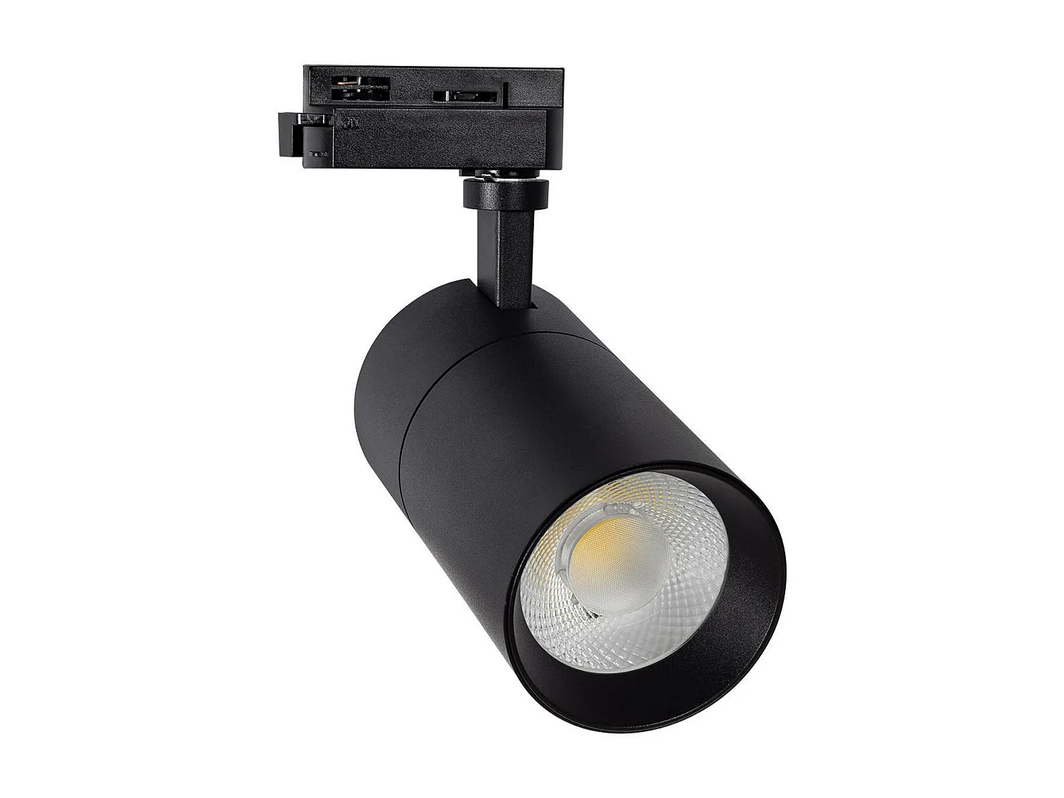 Spot LED sur Rail Monophasé 20W Mallet Dimmable Noir 5000K Blanc froid
