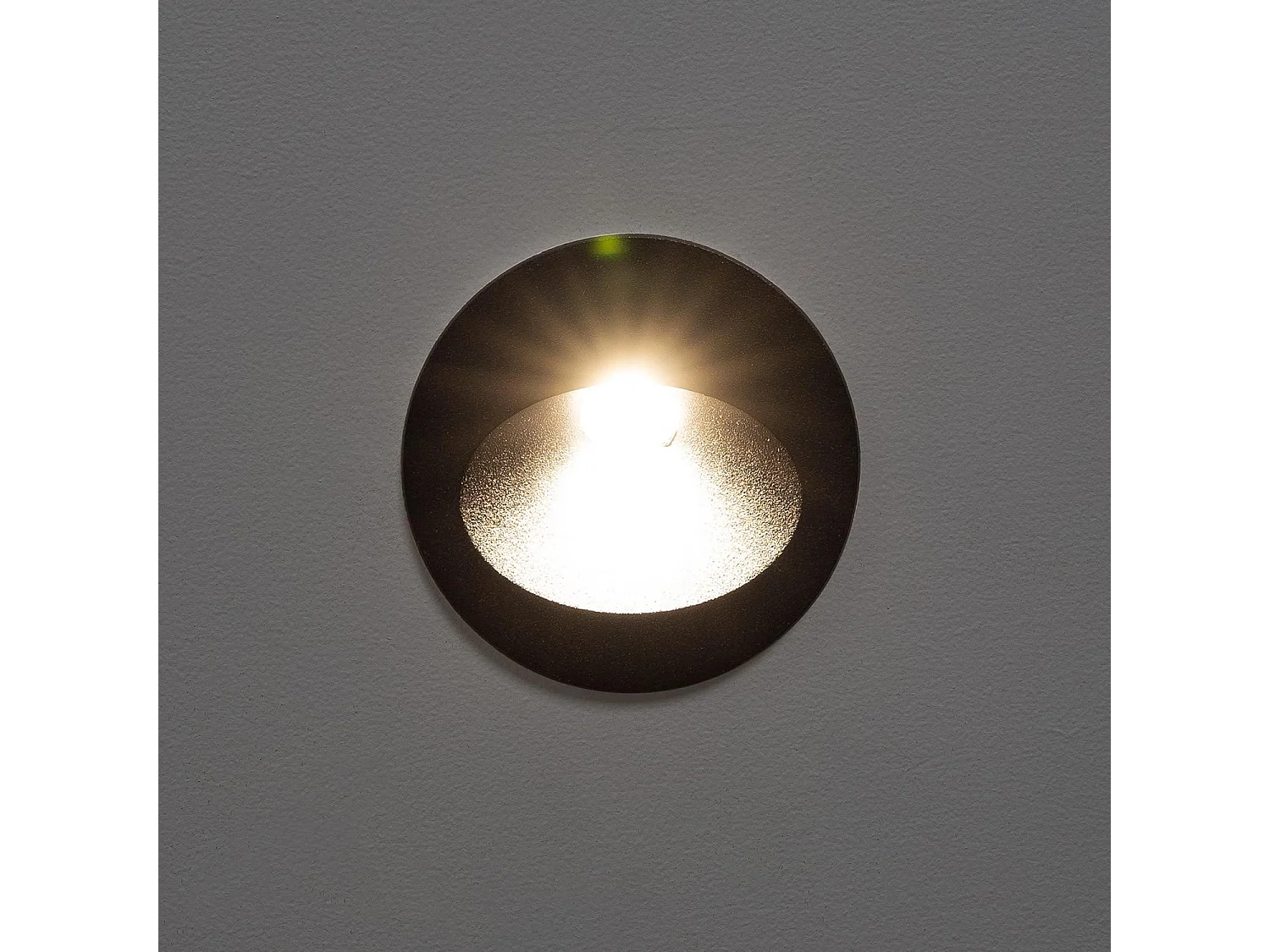 Balise Extérieure Murale LED Encastrable 3W Ronde Coney Noire 4000K Blanc neutre