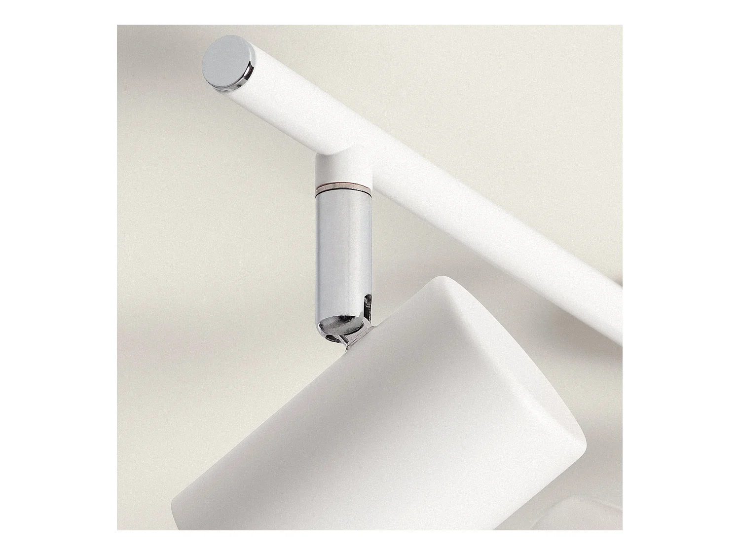 Lampada da Soffitto Orientabile Legno e Metallo 4 Faretti Albus Naturale