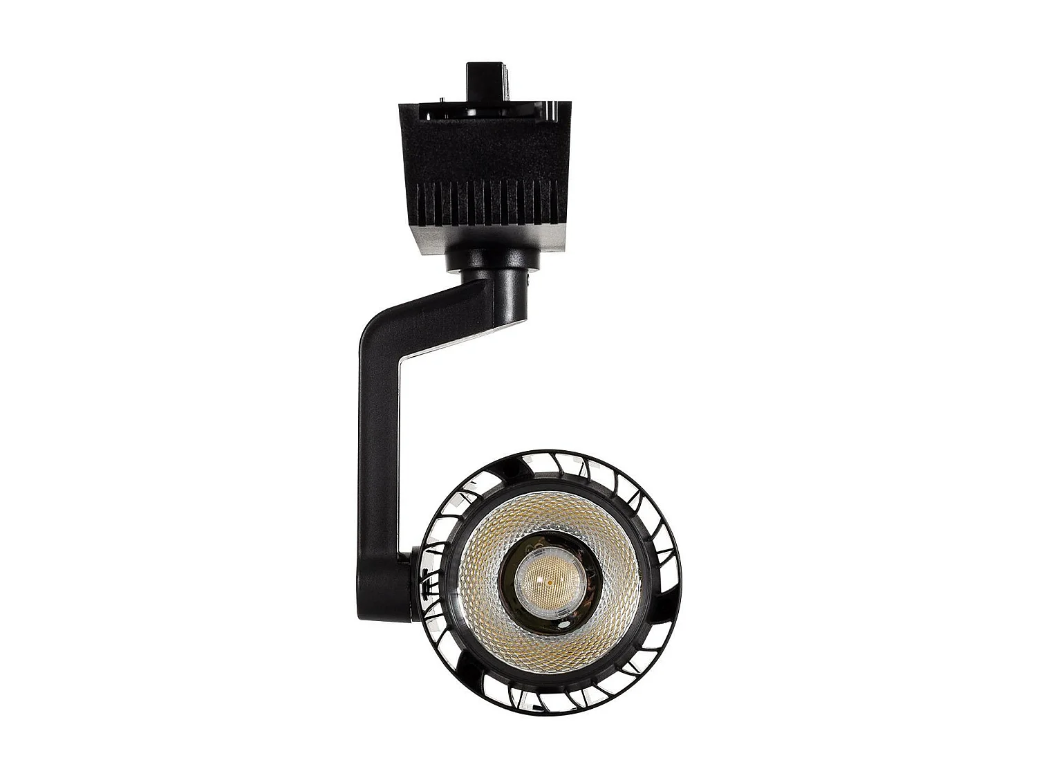 Spot LED sur Rail Triphasé 30W Dora Noir 3000K Blanc chaud