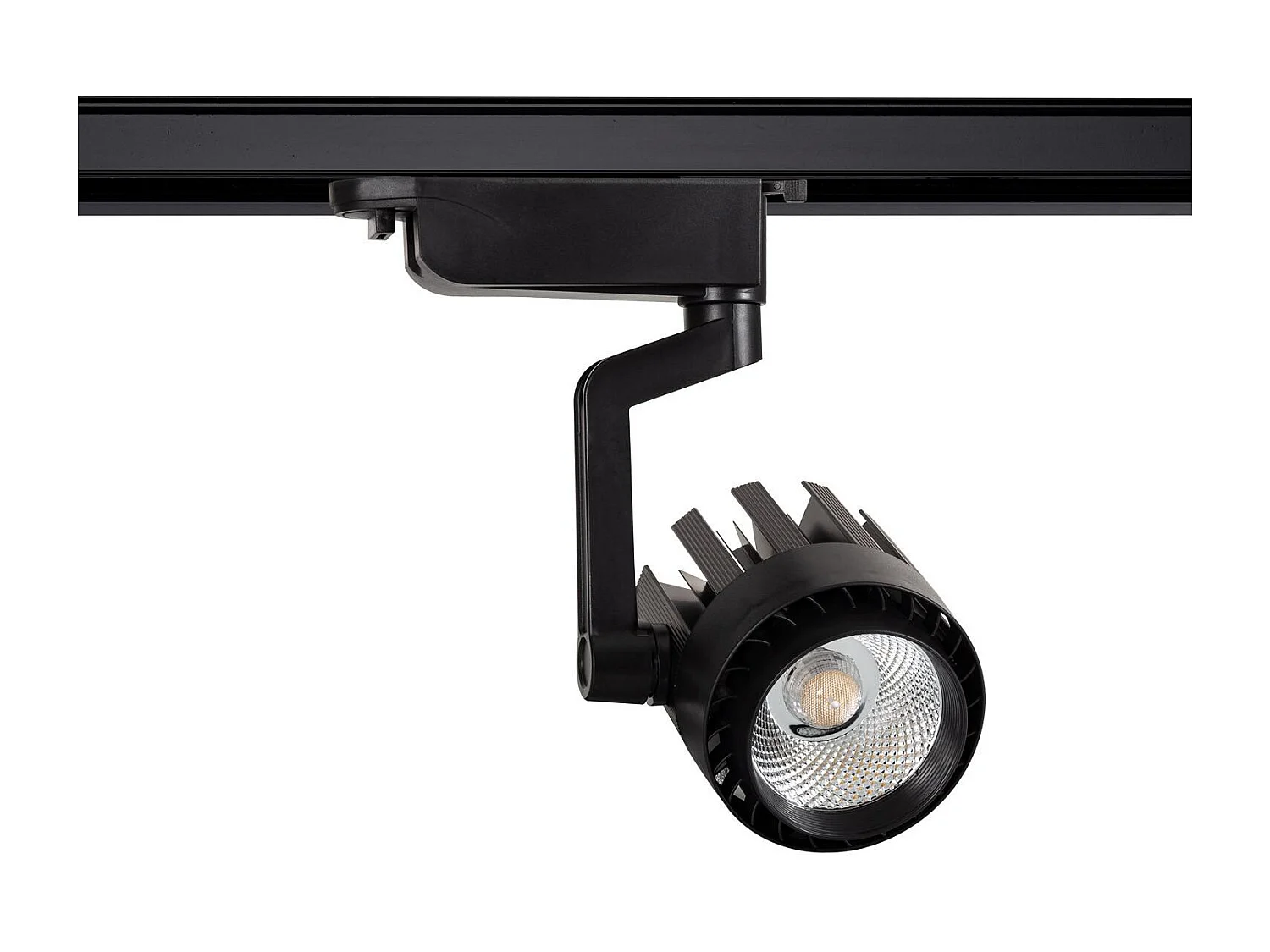 Spot LED sur Rail Triphasé 30W Dora Noir 3000K Blanc chaud