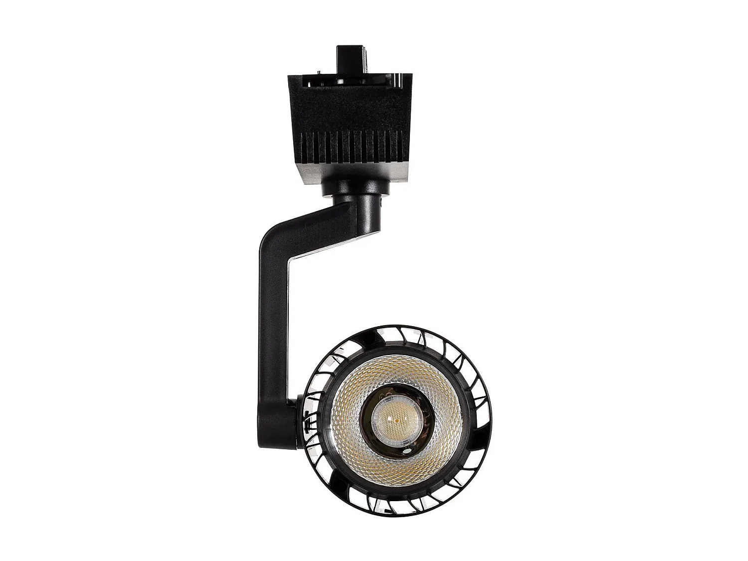 Spot LED sur Rail Triphasé 30W Dora Noir 3000K Blanc chaud