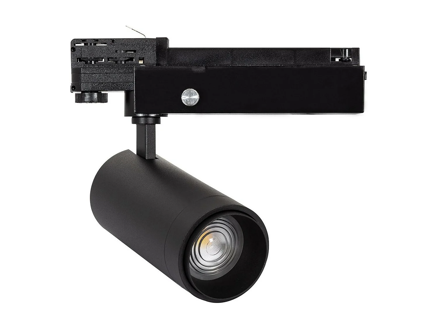 Spot LED sur Rail Triphasé 30W Dimmable Wolf Multiangle 15-60º Noir 3000K Blanc chaud
