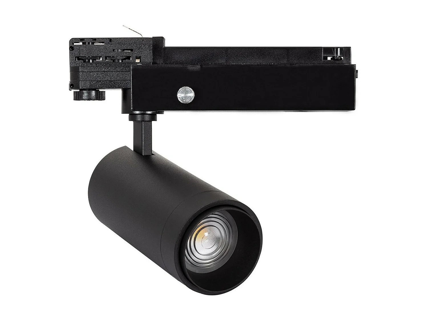 Spot LED sur Rail Triphasé 30W Dimmable Wolf Multiangle 15-60º Noir 3000K Blanc chaud