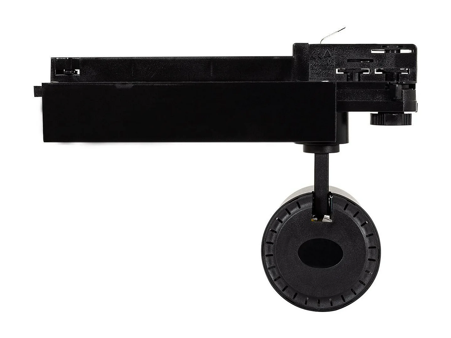 Spot LED sur Rail Triphasé 30W Dimmable Wolf Multiangle 15-60º Noir 3000K Blanc chaud