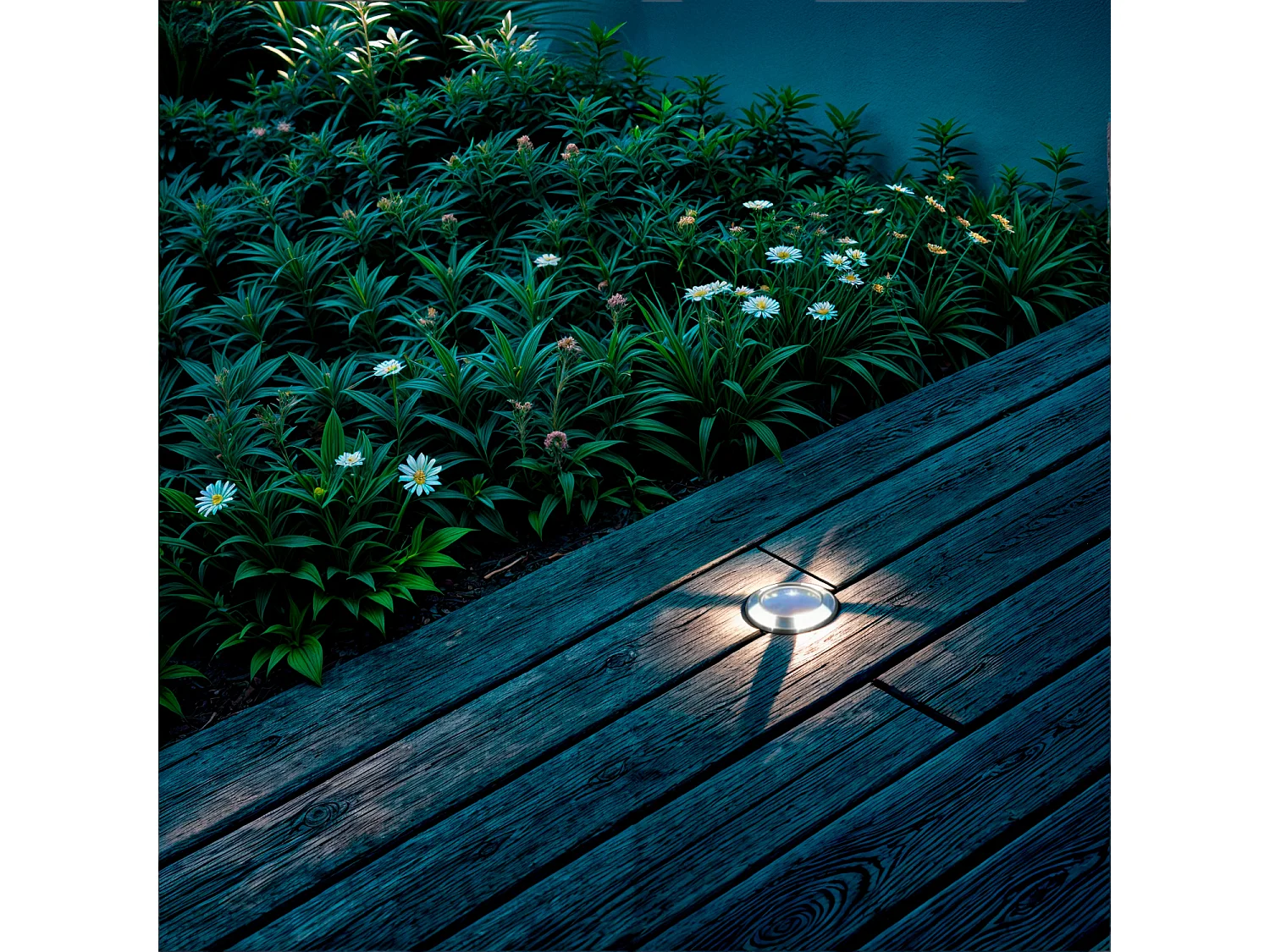 Balise Extérieure LED Encastrable Sol 4L 24V DC Loto Grise 4000K Blanc neutre