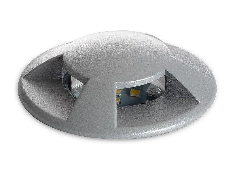 Balise Extérieure LED Encastrable Sol 4L 24V DC Loto Grise 4000K Blanc neutre