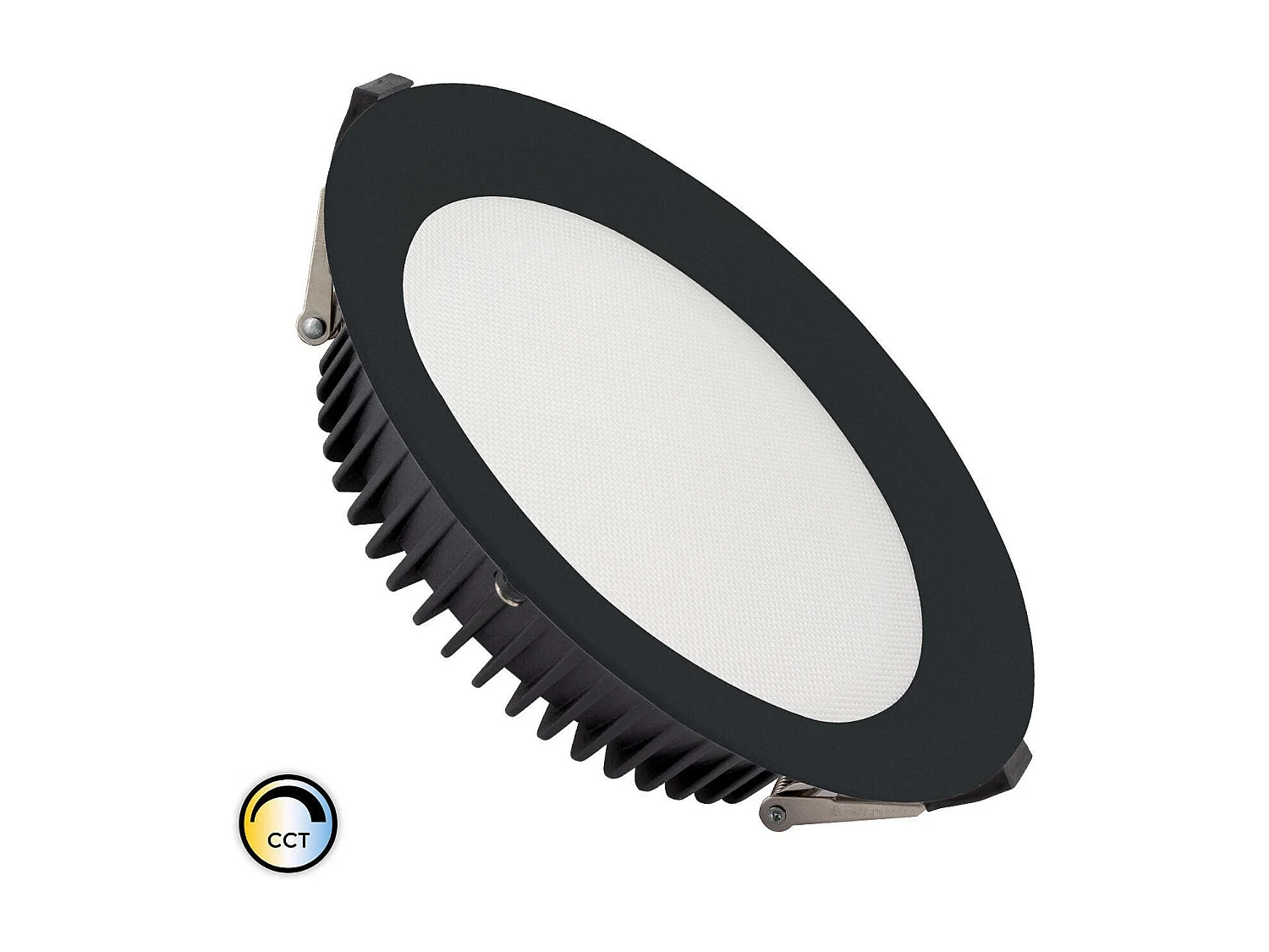 Downlight LED 50W Circular SAMSUNG AERO 130 lm/W Microprismático CCT Seleccionable LIFUD Corte Ø 200 mm Negro Seleccionable (Cálido-Neutro-Frío)