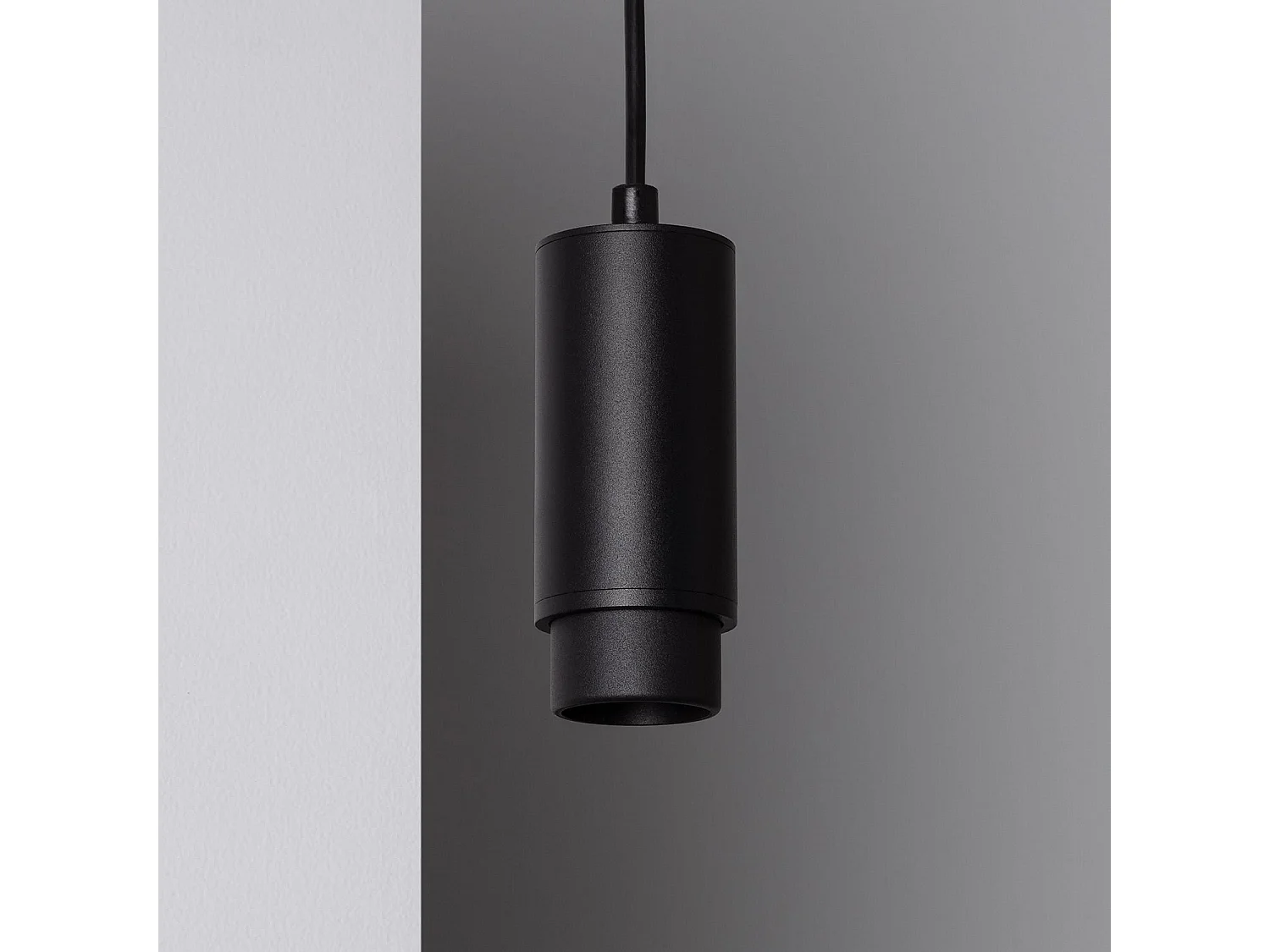 Suspension Aluminium Multiangle 10-50º pour Ampoule GU10 Noir