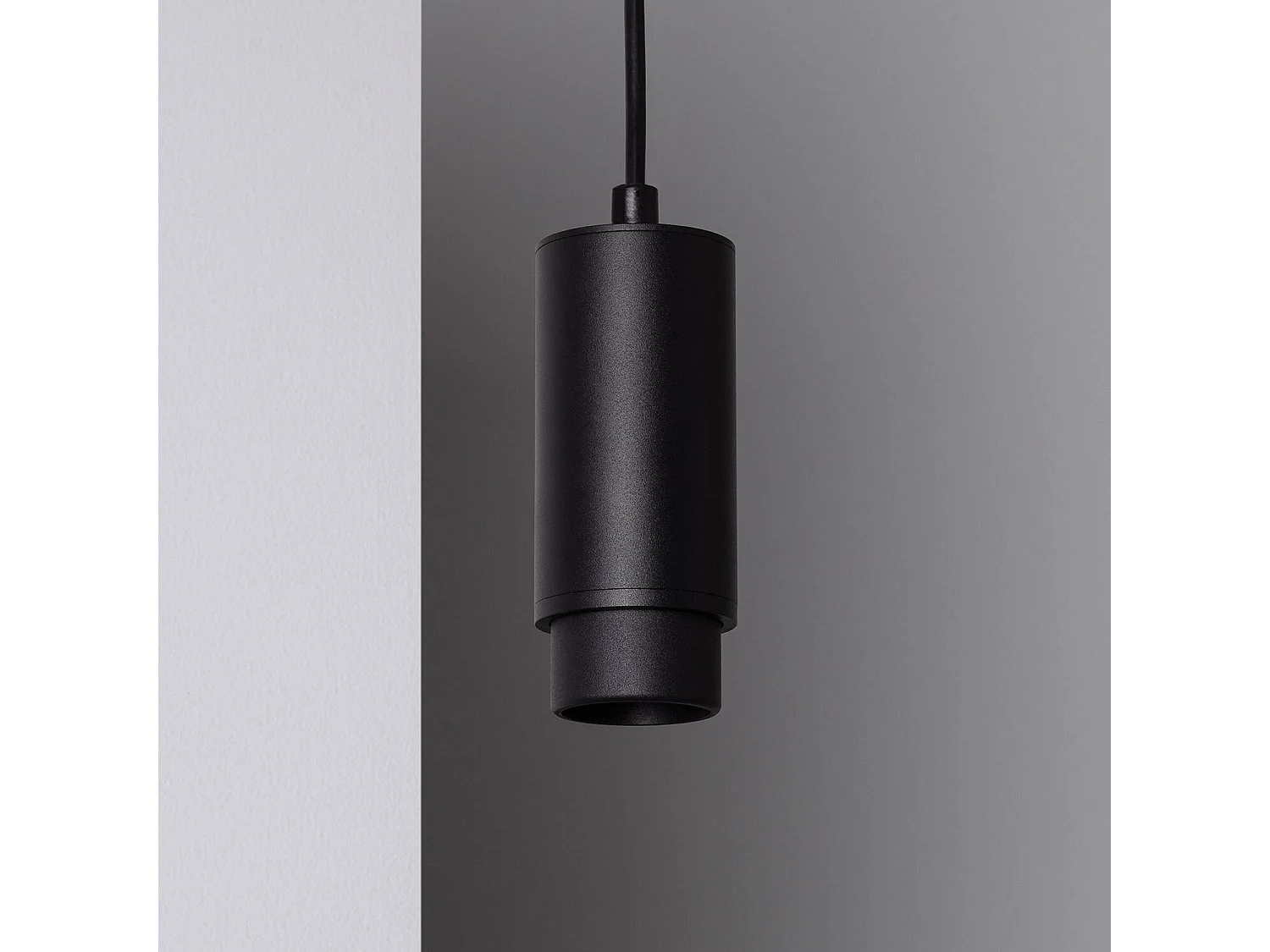 Suspension Aluminium Multiangle 10-50º pour Ampoule GU10 Noir