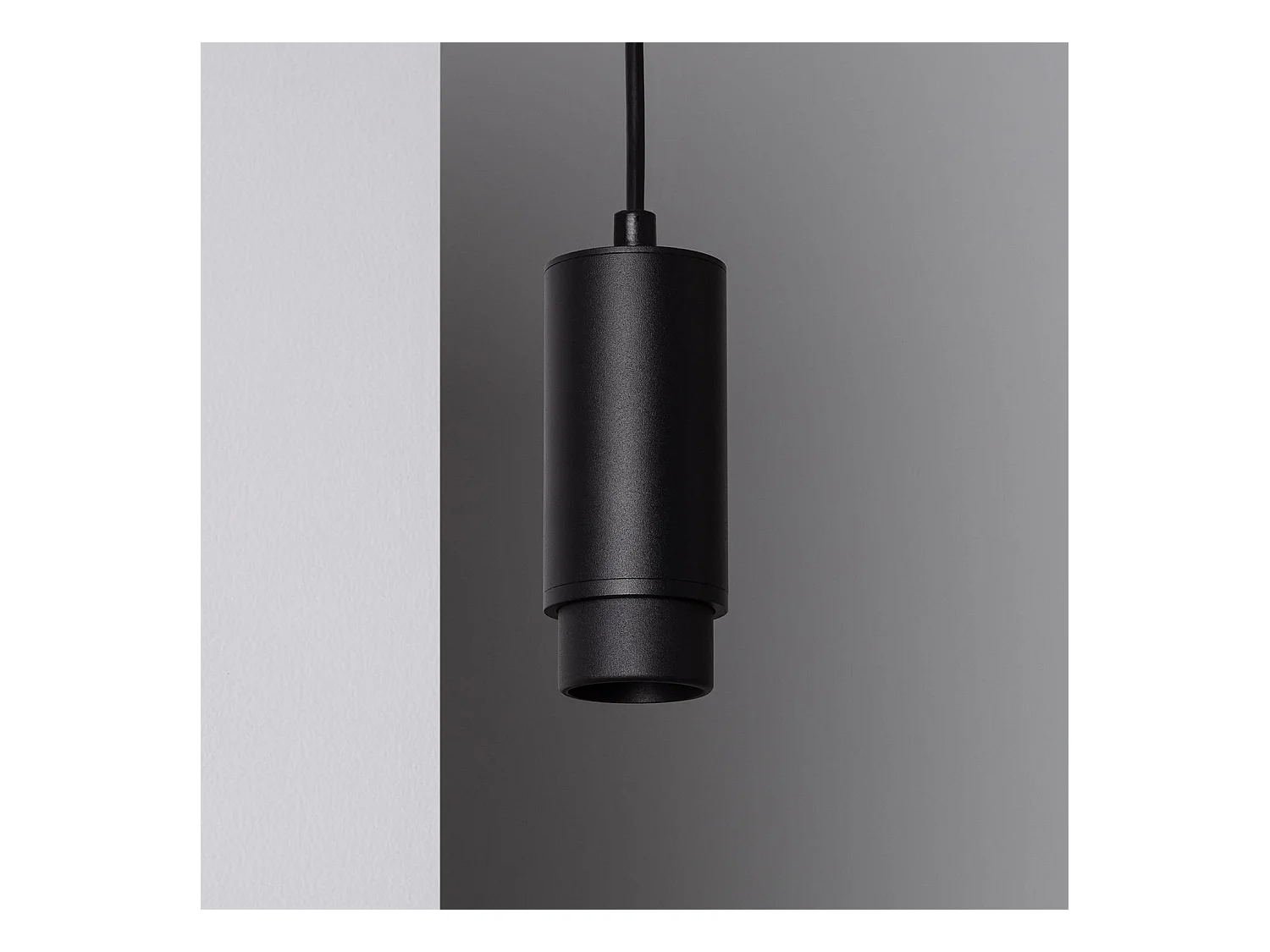 Suspension Aluminium Multiangle 10-50º pour Ampoule GU10 Noir
