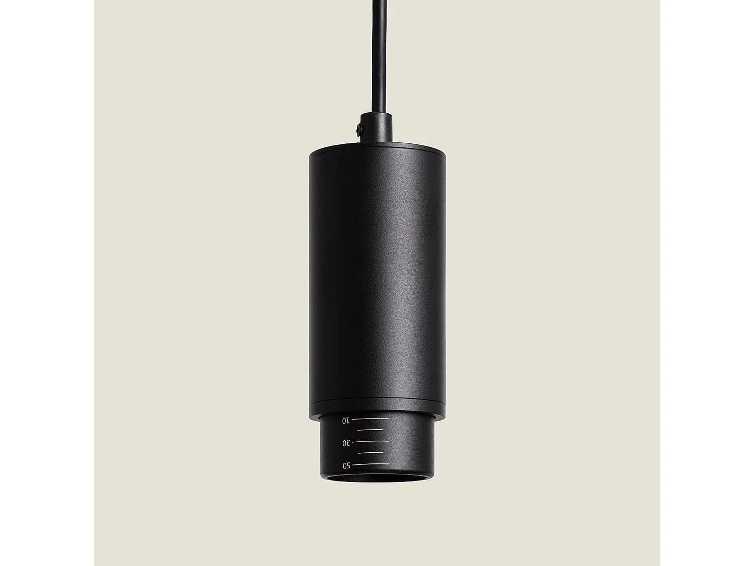 Suspension Aluminium Multiangle 10-50º pour Ampoule GU10  Noir