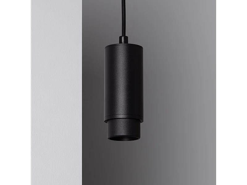 Suspension Aluminium Multiangle 10-50º pour Ampoule GU10 Noir