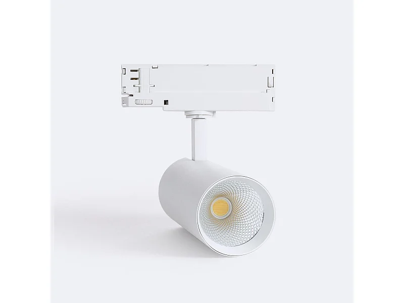 Spot LED sur Rail Triphasé 30W Carlo Blanc 5000K Blanc froid