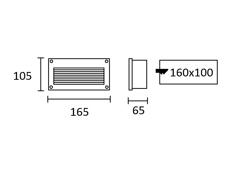 Balise LED Extérieure 3W Encastrable au Mur Mystic Grise 6000K Blanc froid