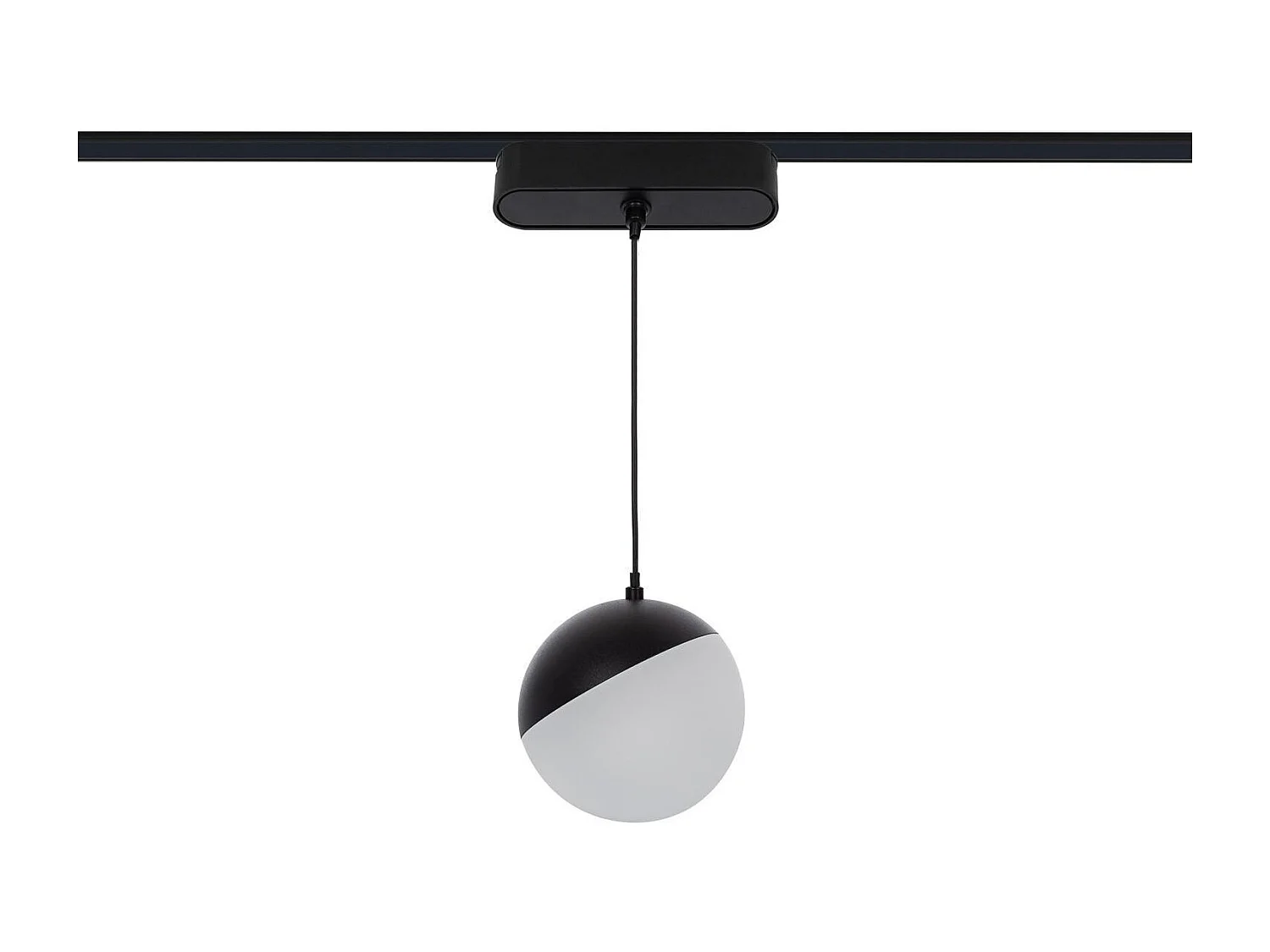 Spot LED Suspendu sur Rail Magnétique 25mm Extra-Plat 10W 48V Ø100 mm Noir 2700K Blanc chaud