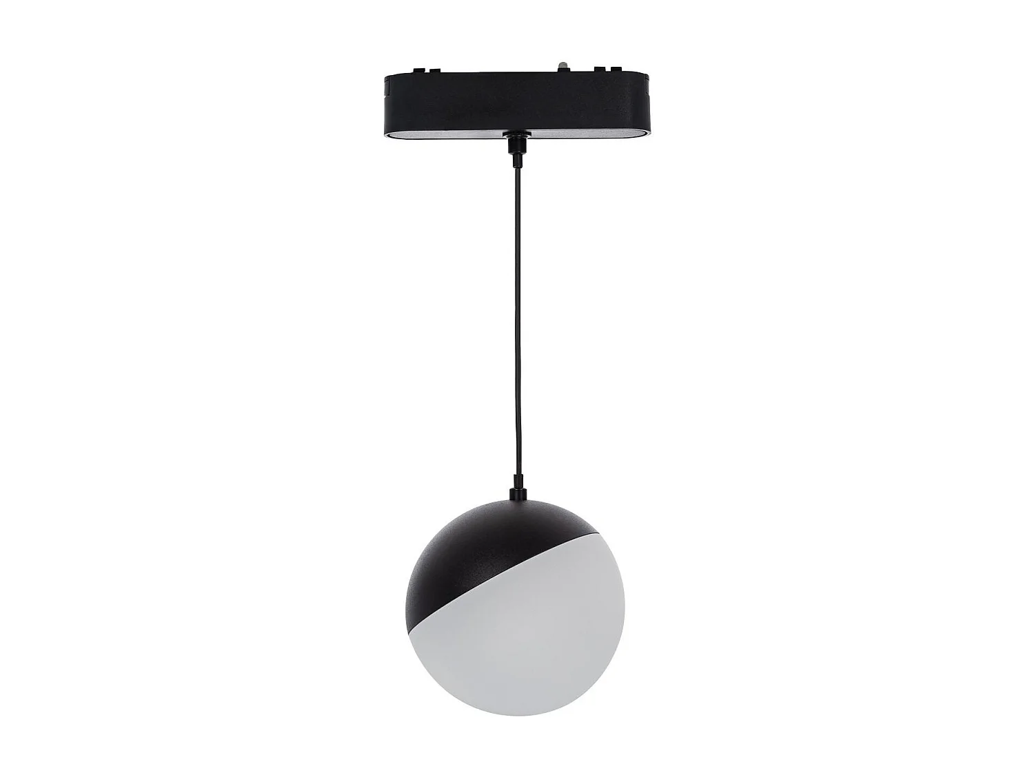 Spot LED Suspendu sur Rail Magnétique 25mm Extra-Plat 10W 48V Ø100 mm Noir 2700K Blanc chaud