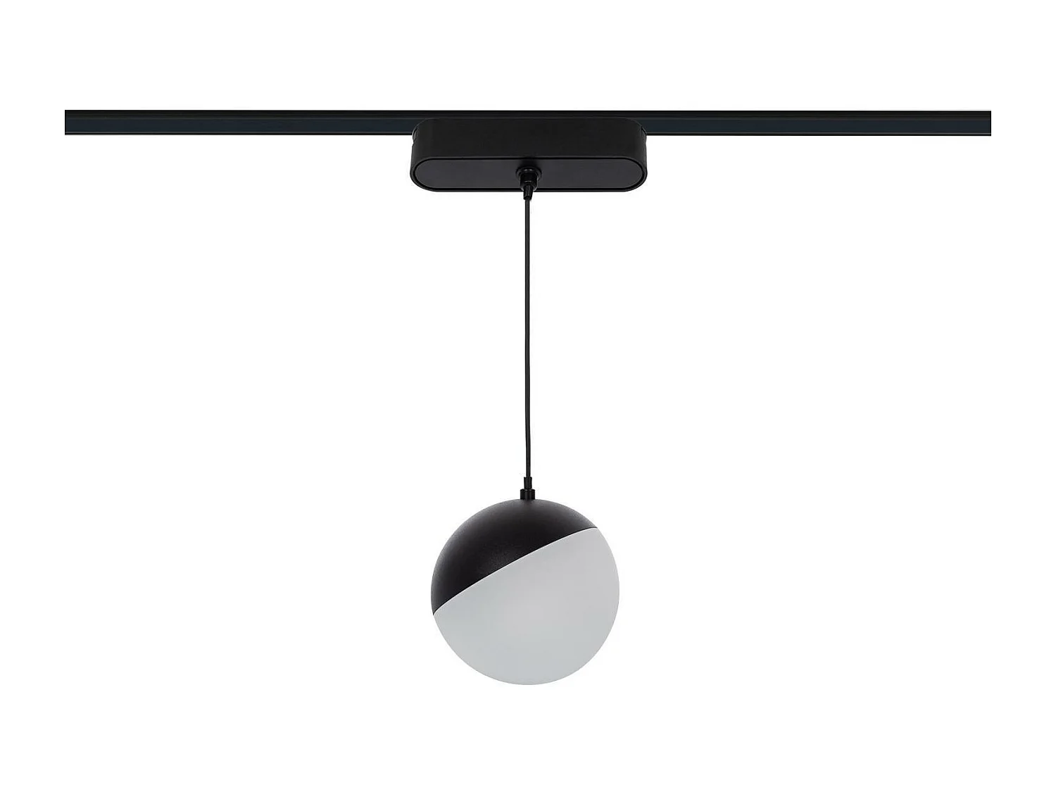 Spot LED Suspendu sur Rail Magnétique 25mm Extra-Plat 10W 48V Ø100 mm Noir 2700K Blanc chaud