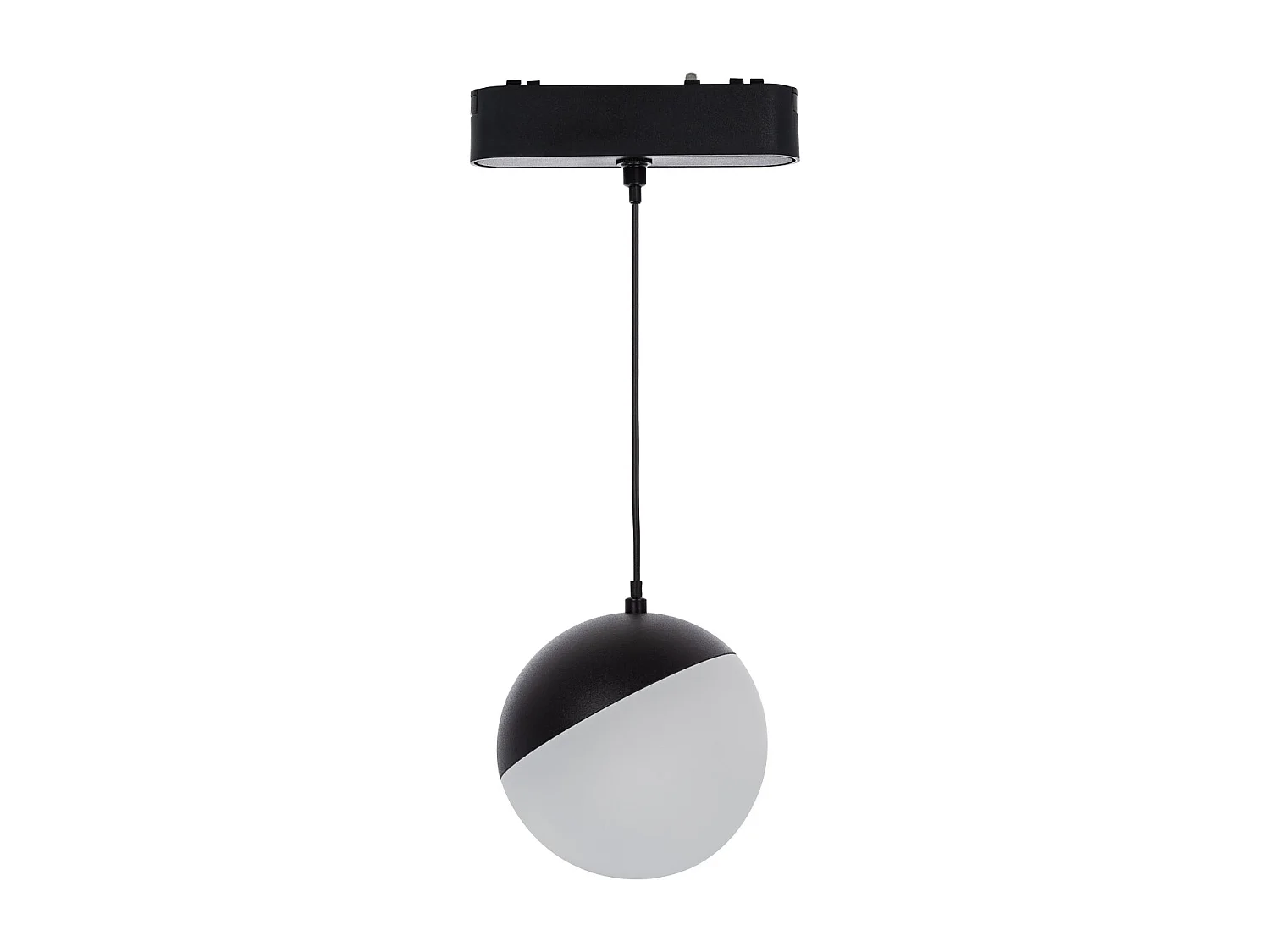 Spot LED Suspendu sur Rail Magnétique 25mm Extra-Plat 10W 48V Ø100 mm Noir 2700K Blanc chaud