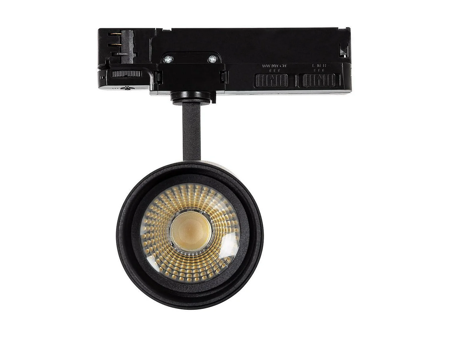 Spot LED Triphasé CCT 30-35-40W Lumo Noir No Flicker CRI90 3000K - 4000K - 6000K Sélectionnable (chaud-neutre-froid)