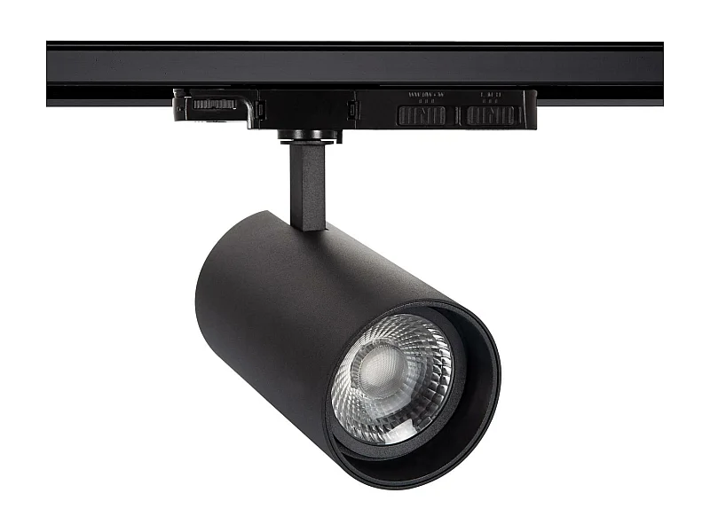 Spot LED sur Rail Triphasé 30-35-40W Lumo CCT Sélectionnable Noir (3000K - 4000K - 6000K) Sélectionnable (chaud-neutre-froid)