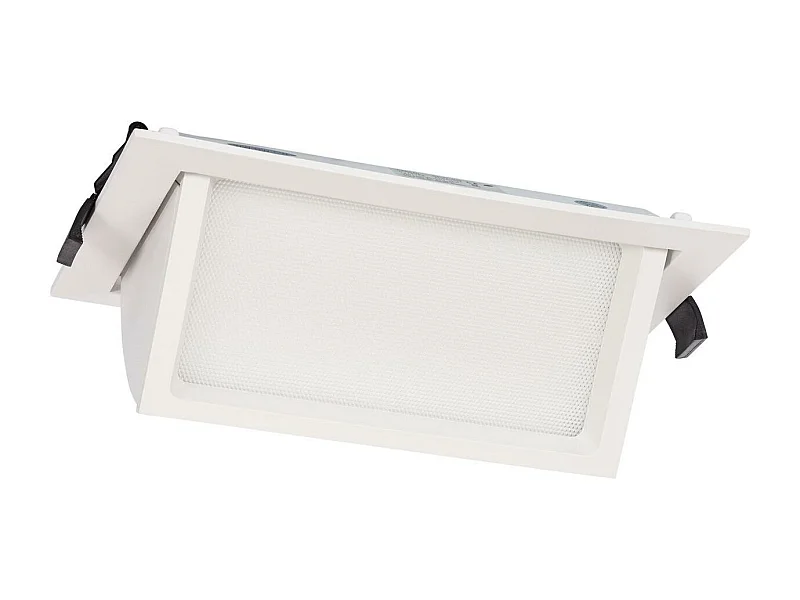 Downlight LED 24W Rectangulaire Orientable  120 lm/W LIFUD Coupe 210x125 mm Blanc Chaud No Flicker 3000K