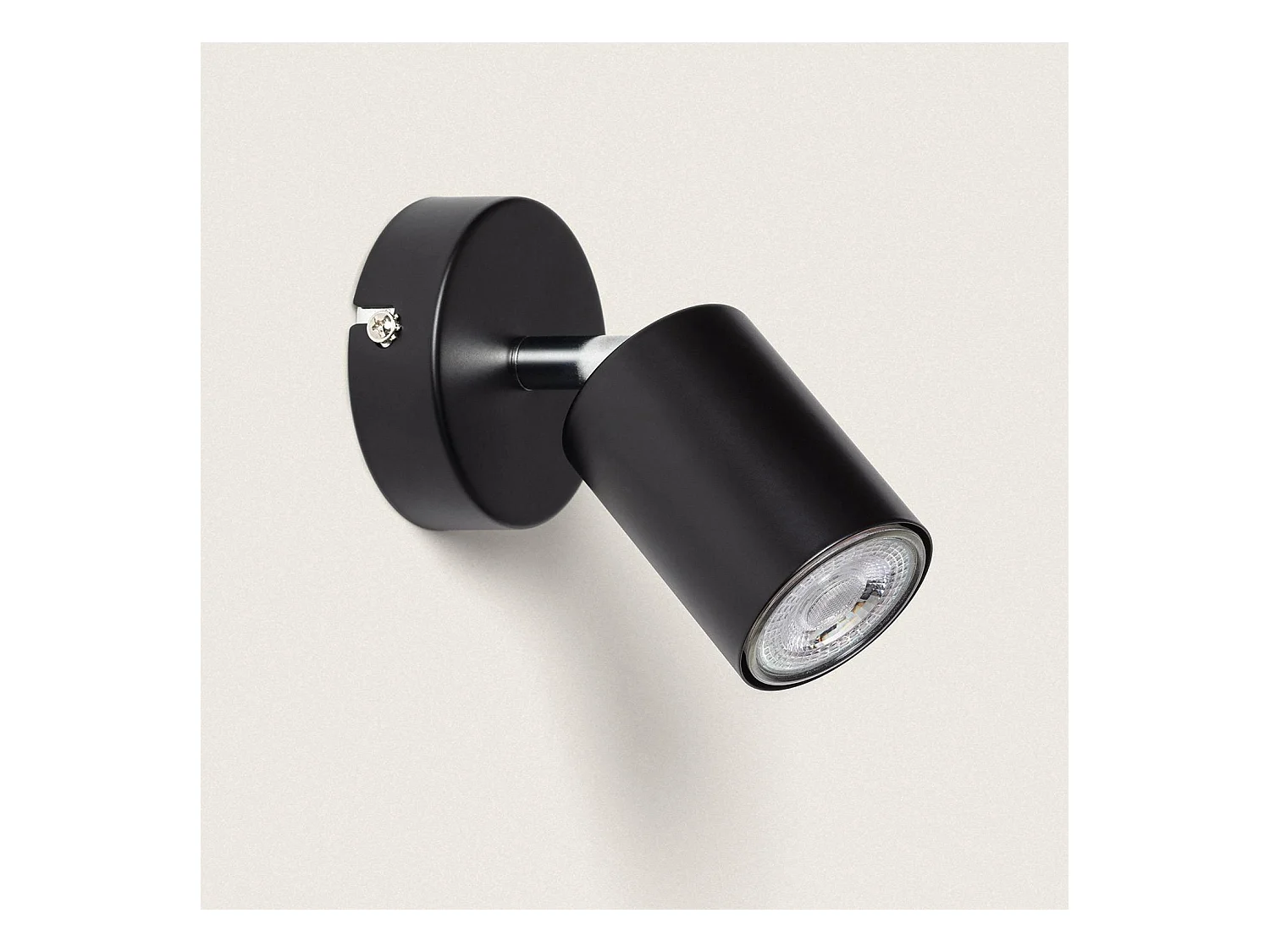 Plafonnier Orientable Métal 1 Spot Albus Black Noir