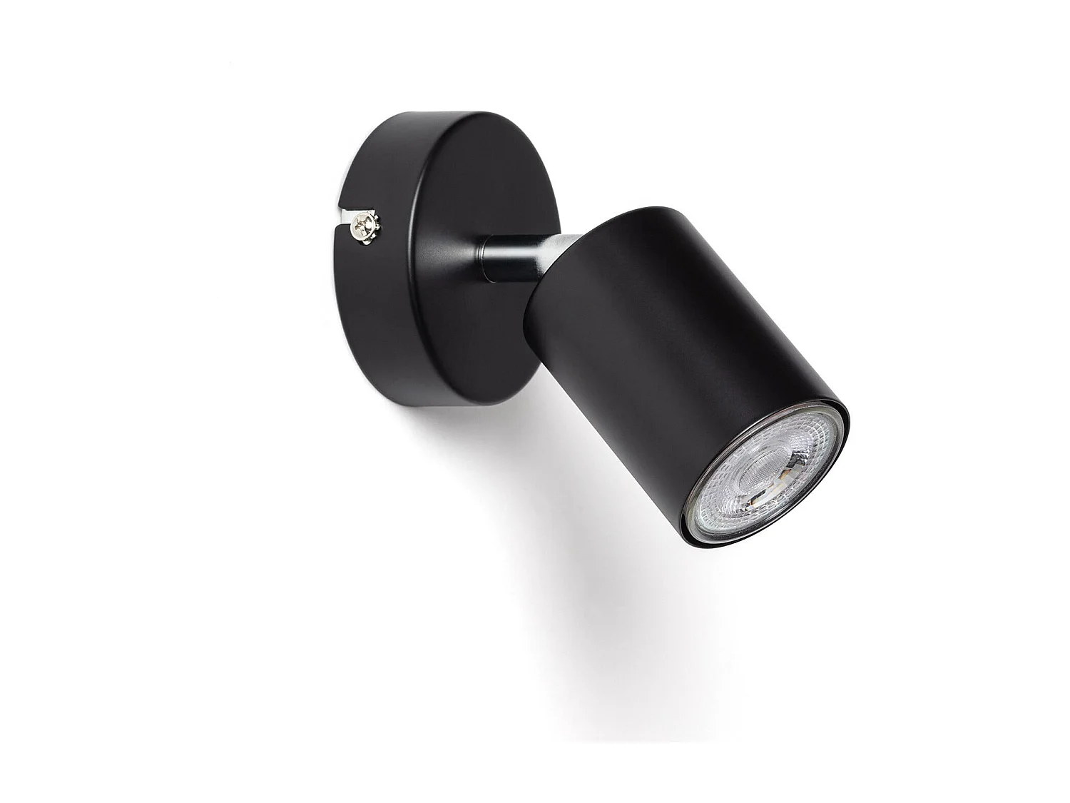 Plafonnier Orientable Métal 1 Spot Albus Black Noir