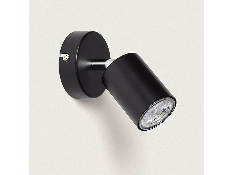 Plafonnier Orientable Métal 1 Spot Albus Black Noir