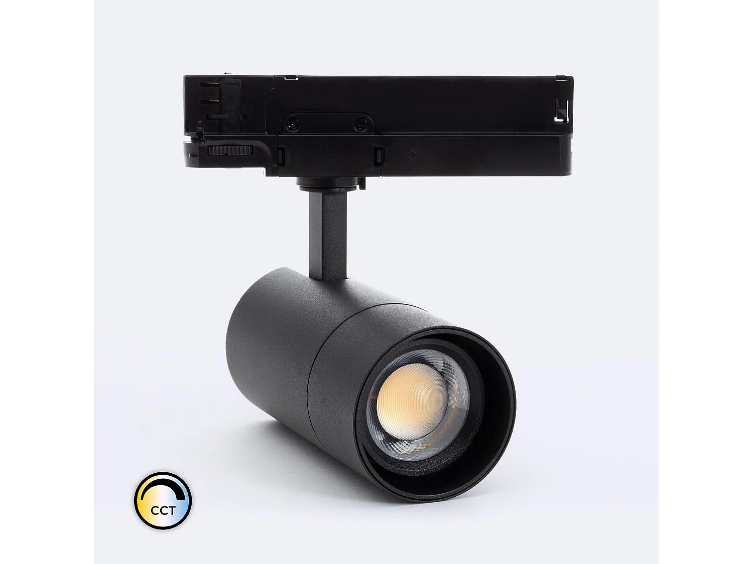 Spot LED sur Rail Triphasé 20W Wild CCT Sélectionnable Multi-Angle 24-60º Noir