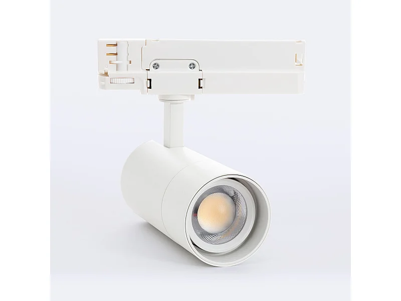 Spot LED sur Rail Triphasé 20W Wild CCT Sélectionnable Multi-Angle 24-60º Noir