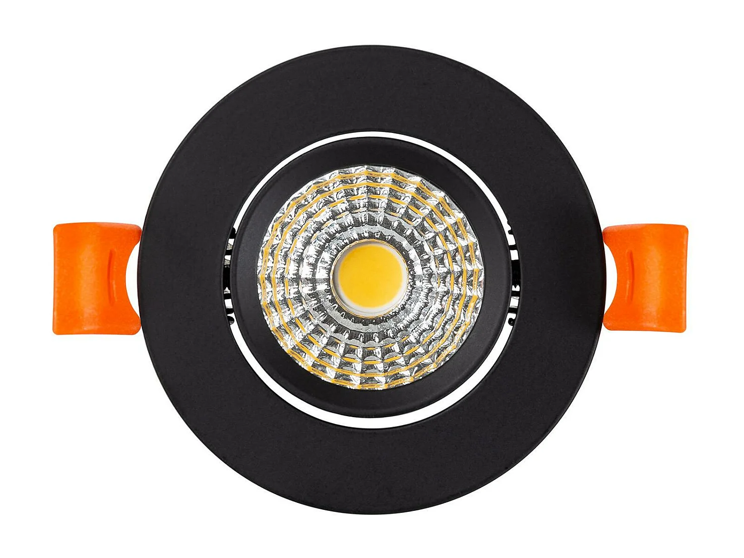 Foco Downlight LED 3W Circular COB CRI90 Corte Ø 55 mm Negro No Flicker 2700K Blanco Cálido