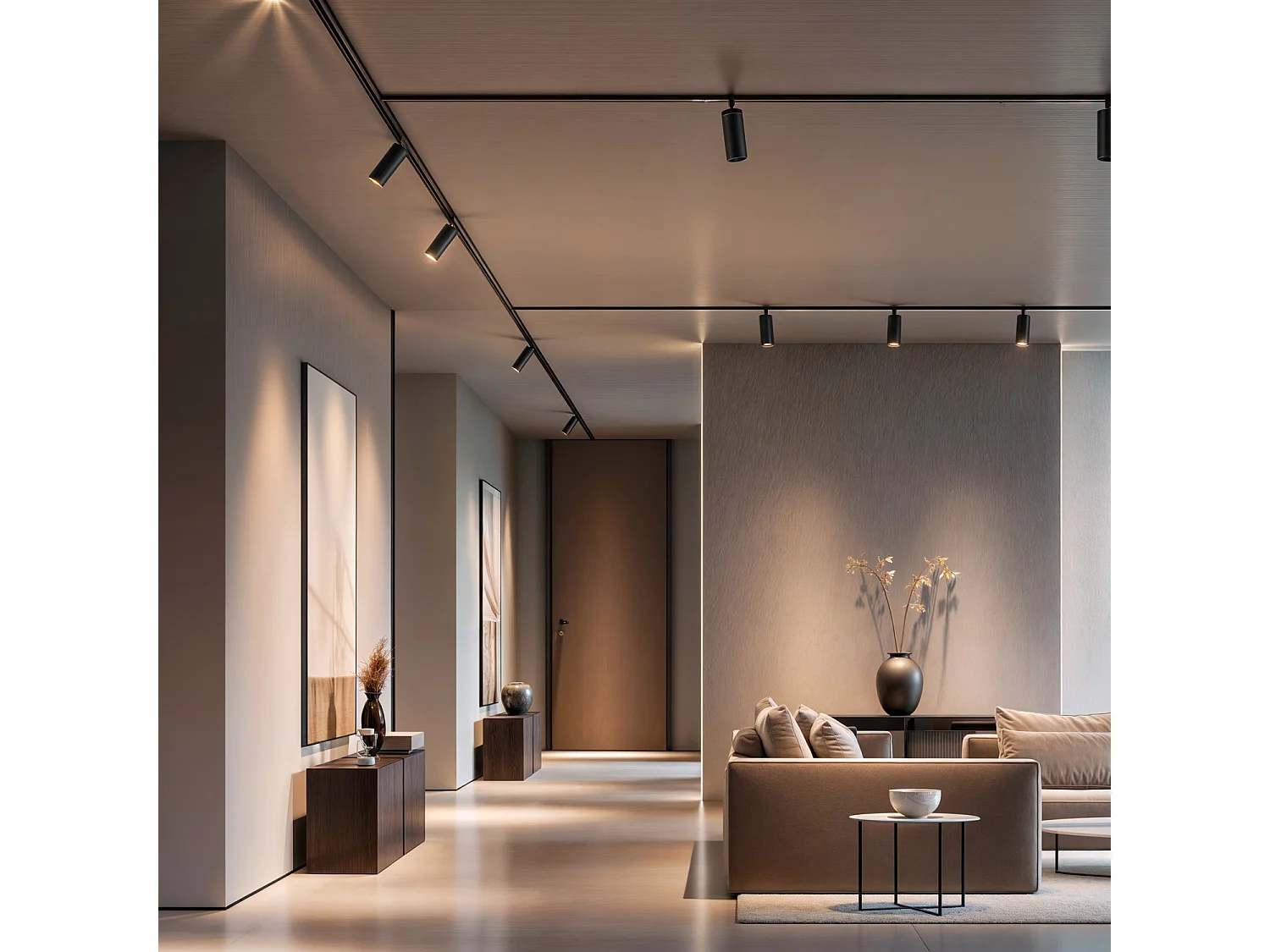 Spot LED sur Rail Triphasé 30W Bertha LIFUD Noir 4000K Blanc neutre