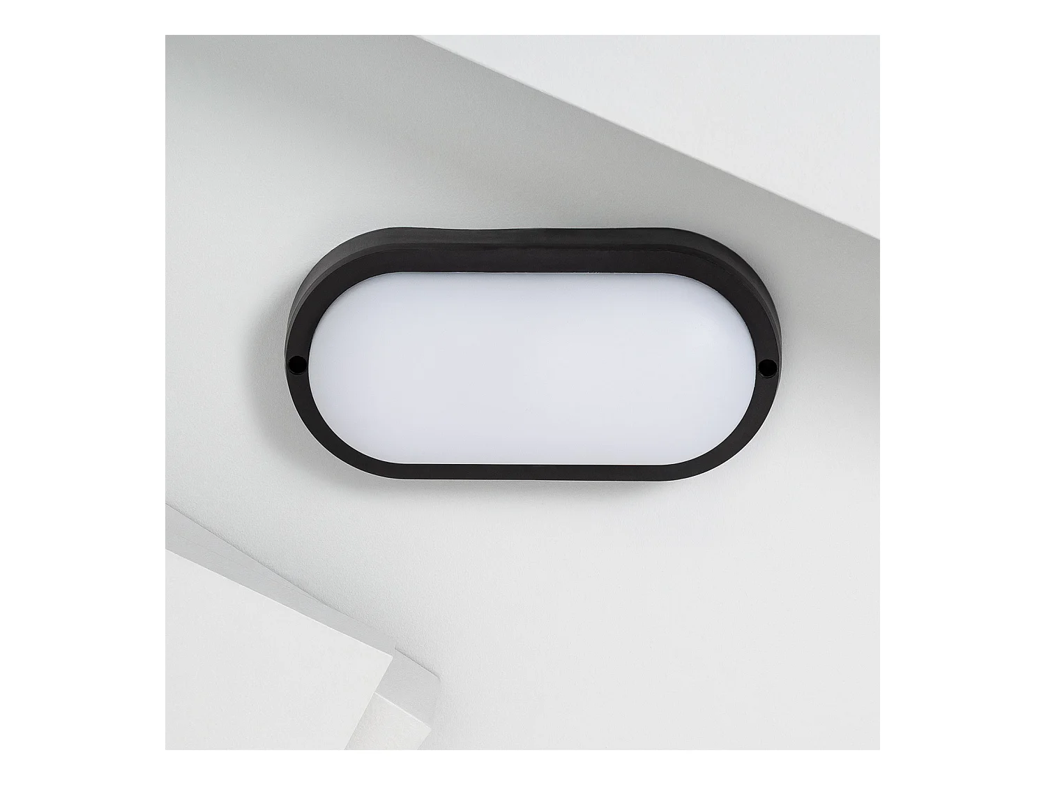Aplique LED 25W Oval IP65 Hublot Black 3000K Blanco Cálido