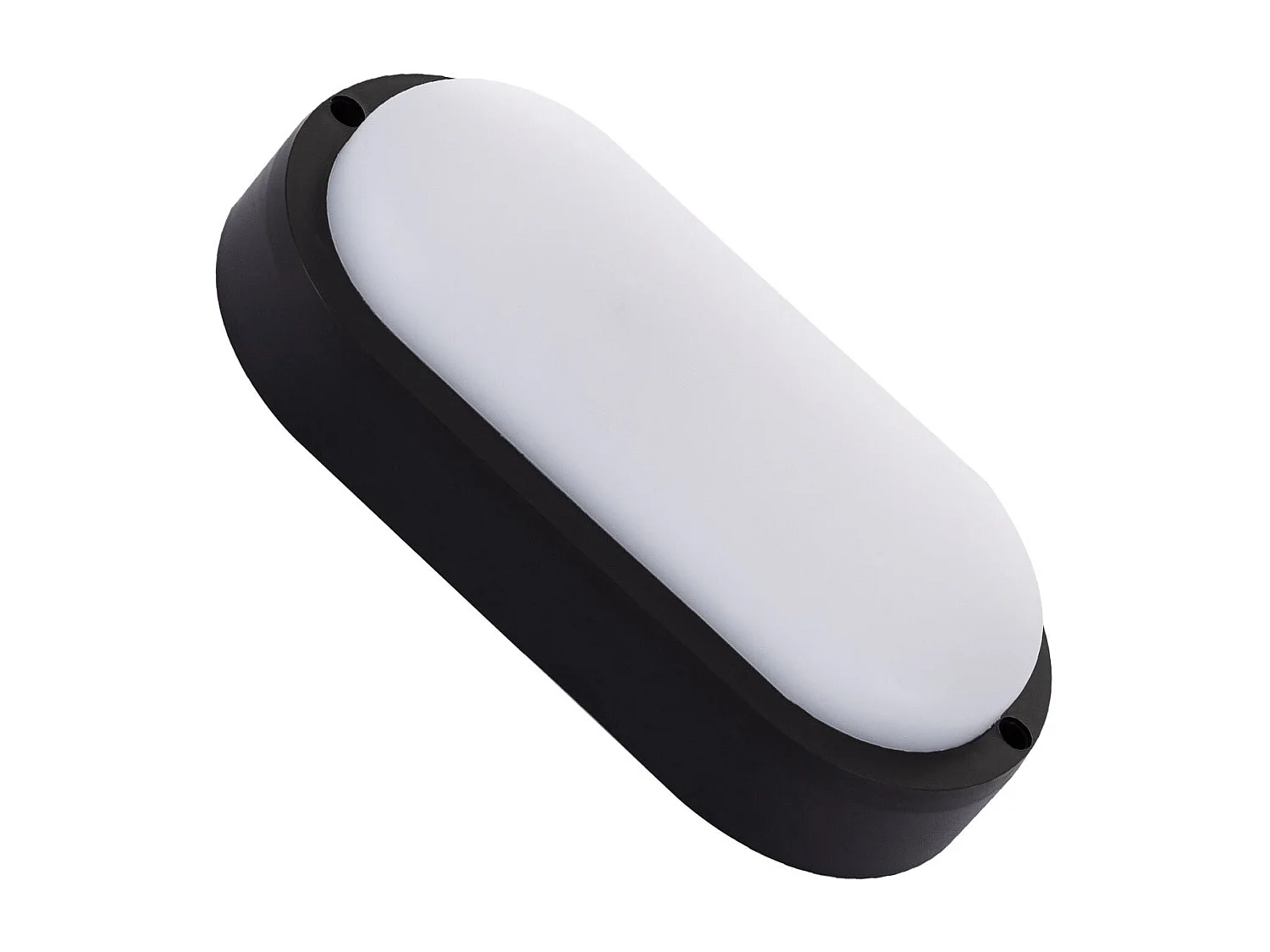 Plafoniera LED 25W Ovale per Esterni 96x198 mm IP65 Black 3000K Bianco Caldo