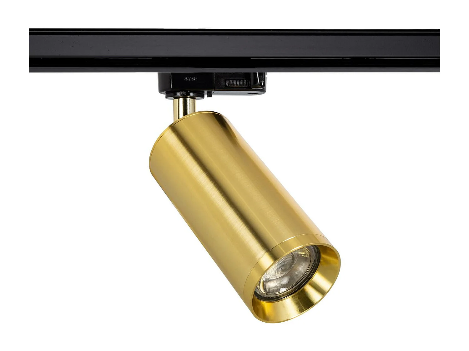 Spot à Douille sur Rail Triphasé Quartz pour Ampoule GU10 Doré