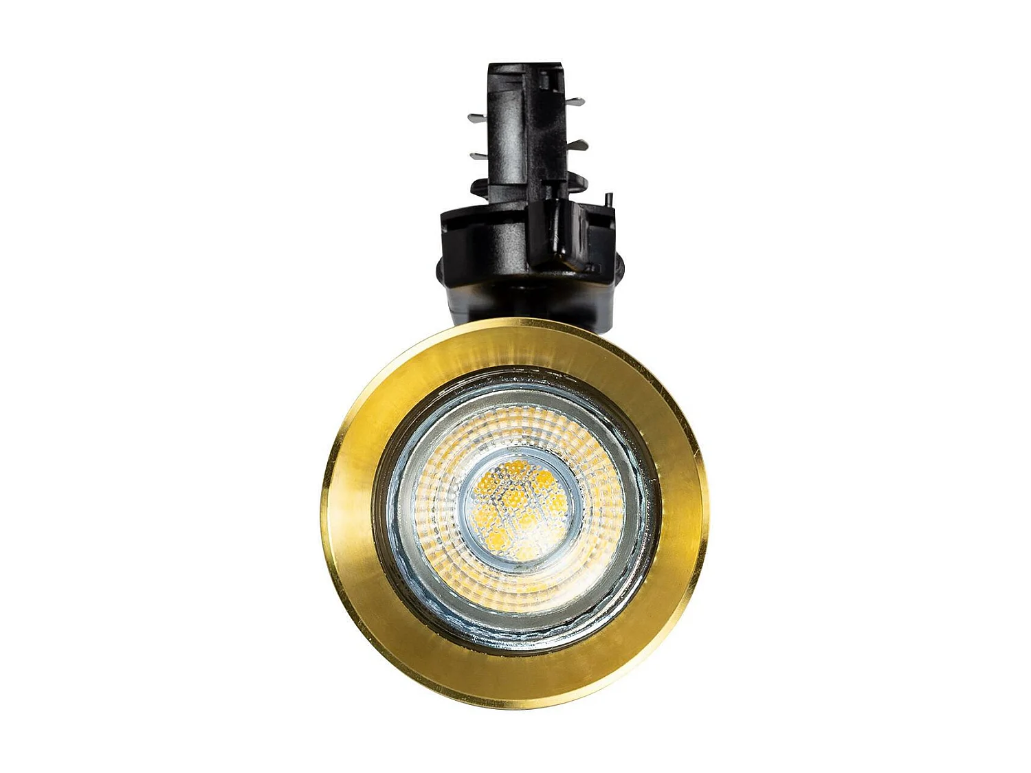 Spot à Douille sur Rail Triphasé Quartz pour Ampoule GU10 Doré