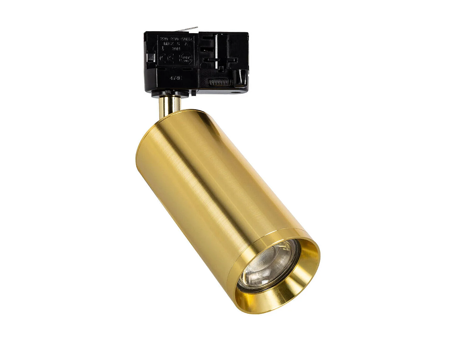 Spot à Douille sur Rail Triphasé Quartz pour Ampoule GU10 Doré