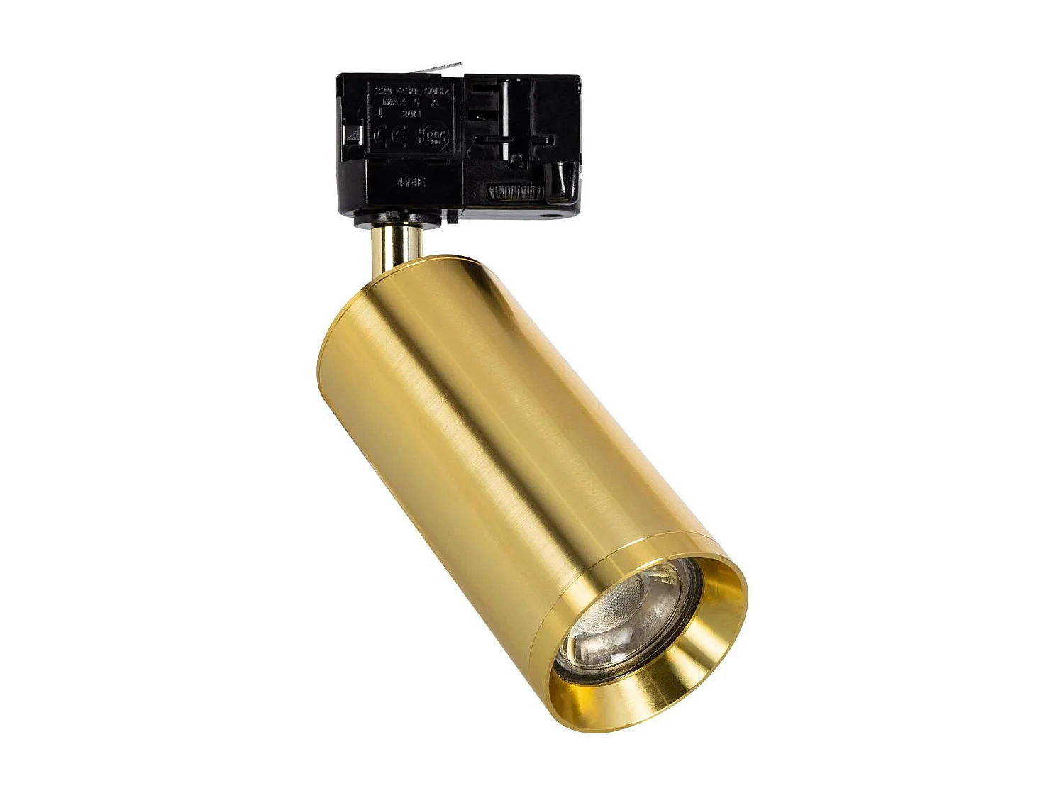 Spot à Douille sur Rail Triphasé Quartz pour Ampoule GU10 Doré